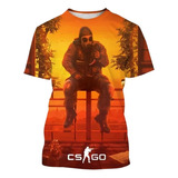 Camiseta De Manga Corta Con Estampado 3d Csgo