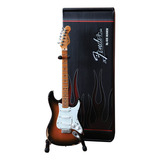 De Guitarra Mini Sunburst Fender Strat Con Licencia Oficial