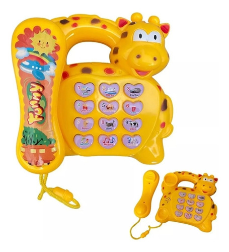 Telefone Musical Infantil  Brinquedo Educativo Som Luz