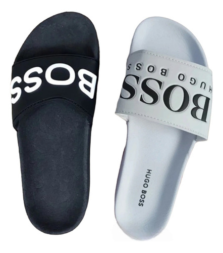 Kit 2 Pares De Chinelo Slide Hugo Boss De Grife Masculino