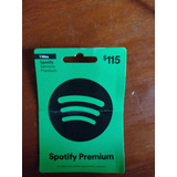 Tarjeta Spotify De 115 Pesos 