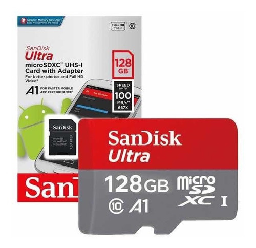 Memoria Micro Sd Sandisk  128gb 80mb