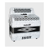 Acordeon 34 Botones Fa Blanco 12baj 3 Regs Farinelli 3412faw