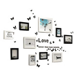 Set Marcos Foto Decorativo Pared 10 Piezas + Pegatinas