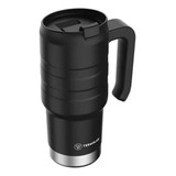 Vaso Termico Acero Termolar Moove Con Manija Y Tapa 590ml Color Negro Liso