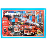 Playmobil 2 Puzzles + 1 Librito Didactico + Memotest Bombero