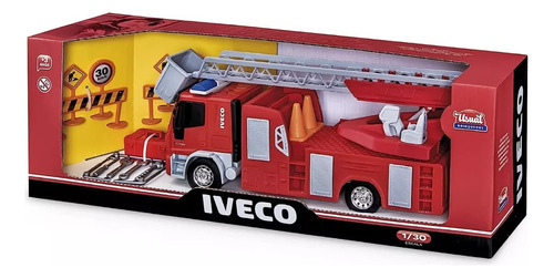 Camión De Bomberos 1:30escala Iveco Grande + Accesorios Mca