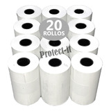 20 Rollos Papel Termico 57x40 Impresora 57/58mm Clip Total