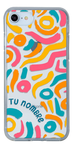 Funda Para iPhone Manchas Pintura Para Mujer Tu Nombre