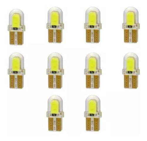 10 Unidades Led T10 5,5w C/u. Silicona 12v 6000k