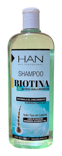 Han Biotina Acido Hialuronico Shampoo Anticaída Crecimiento 