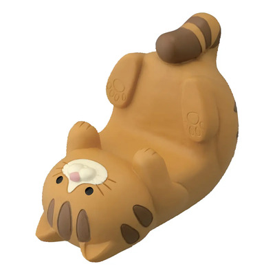 Estatua De Gato, Adorno De Soporte Para Teléfono Marrón