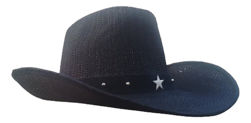 Sombrero Negro Gastado Vaquero Cowboy Western Country