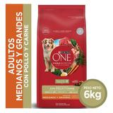 Alimento Perro Purina One Adulto Med/gra Pollo Carne 6kg. Np