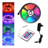  Cinta Luz Led Multicolor Rgb 5mts + Control + Adaptador