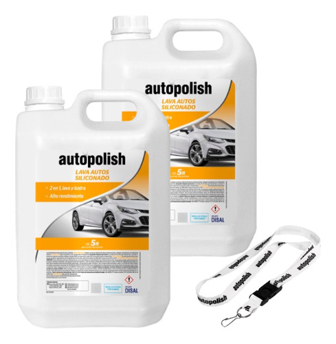 Pack X 2 Shampoo Lava Auto Siliconado Autopolish X 5 Litros