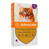 Pipeta Antiparasitário Para Pulga Elanco Advocate Bisnagas Para Gato De 4kg A 8kg