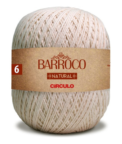 Barbante Barroco Natural 700g N° 4,6,8 Ou 10