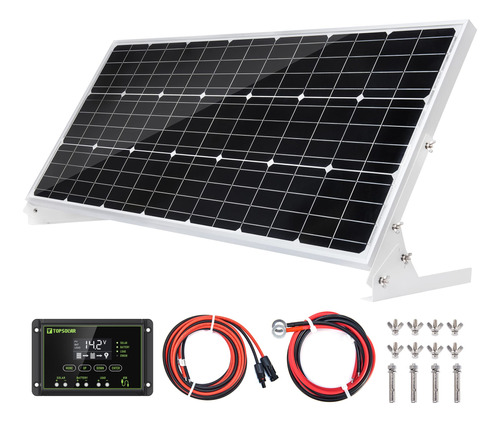 Topsolar Kit De Panel Solar De 100 W Y 12 V, Cargador De Bat