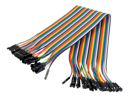 Kit 40 Cables Hembra Hembra 20cm Desarrollo Protoboard