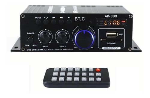 Amplificador De Audio Bluetooth Receptor 400w Fm Usb Karaoke