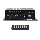 Amplificador De Audio Bluetooth Receptor 400w Fm Usb Karaoke