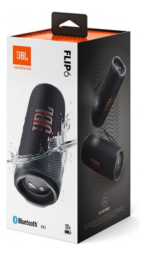 Parlante Jbl Flip 6 Portátil  Con Bluetooth Waterproof Negro