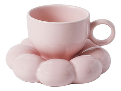 Taza (3 #mold) Con Platillos En Forma De Flor, 200 Ml, Fashi