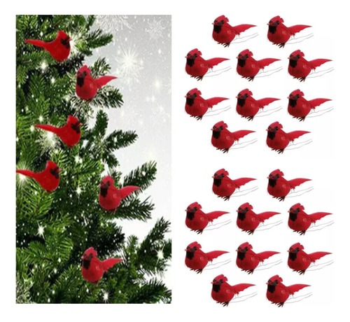 Plumas De Pájaro De Algodón Para Navidad Y Jardinería, 20 Un