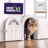 Puerta Interior Para Gatos - Meow Manor Puerta Para Mascotas