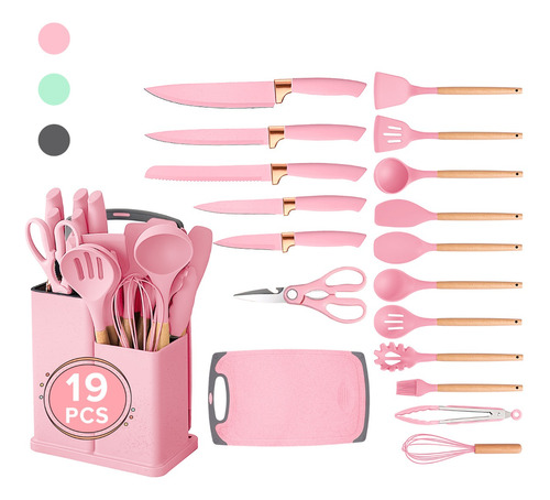 Utensilios De Cocina Silicona Juego De Cuchillo Teker 19 Set