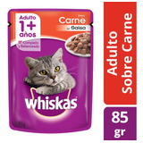 Alimento Húmedo Gato Whiskas Carne Sobre 85 G