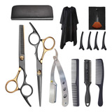 Tijeras Barbero Estilista Para Cortar Cabello Kit De Tijeras