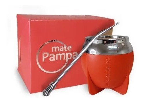 Mate Pampa Térmico Torpedo Uruguayo Con Packaging Y Bombilla