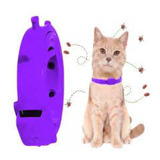 Collar Anti Pulgas Violeta Para Gatos 45cm Aromatizado