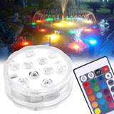 Luz Led Rgb Sumergible Piscina 16 Colores Control Decoración