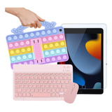 Capa Emborrachada Com Teclado/mouse Para iPad 10.2 7ª-9ª Ger