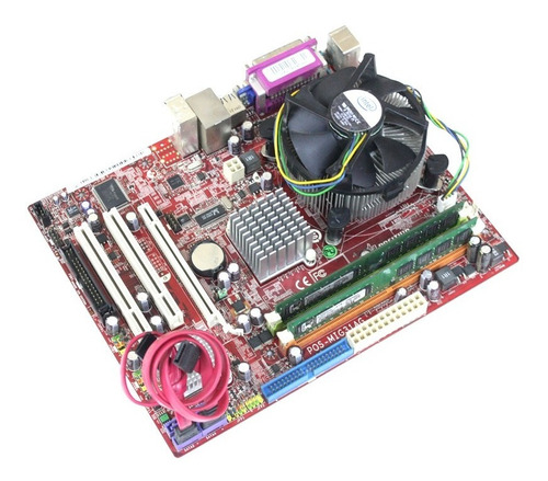 Kit Placa Mãe + Processador Core2 Duo + Memória 2gb + Cooler