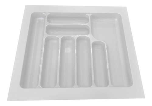 Cubiertero Organizador Plastico Cajon Cocina Blanco 54x49 Cm