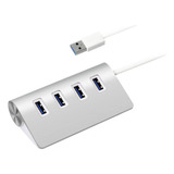 Adaptador 3.0 Multi Usb De 4 Puertos Aluminio Hub Conector