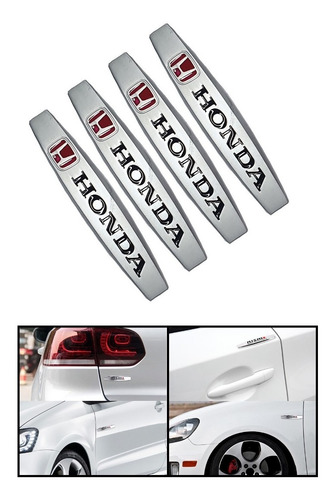 X4 Tope De Puerta Metálico Honda Adhesivo Tuning Universal