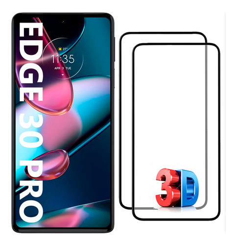 Em Dobro Película Vidro 3d Compatível Edge 30 Pro Xt2201