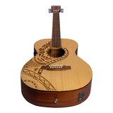 Guitarra Electroacústica Natural Bamboo Ga-38-pacifica-q Material Del Diapasón Nogal Orientación De La Mano Diestro