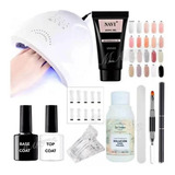 Kit Polygel  Cabina48w  Base Top Uñas Manicura Esculpidas