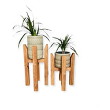 Set De 2 Porta Macetas Madera Jardin Portamacetas Decoracion