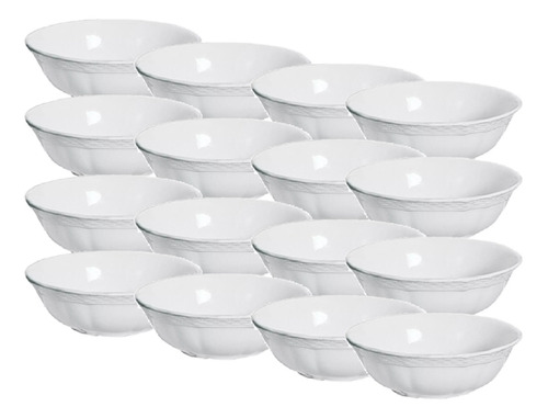 Bowl Compotera Porcelana Blanca Verbano Línea Vanna X12