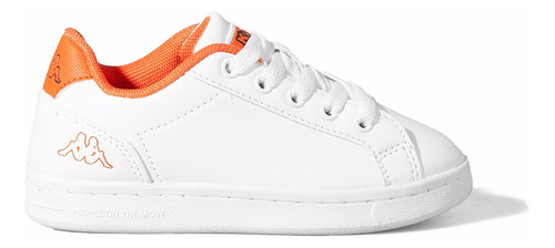 Zapatillas Kappa Logo Galter 5 Blanco Naranja Niño