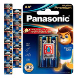 24 Pilhas Alcalinas Premium Aa 2a Panasonic 12 Cart