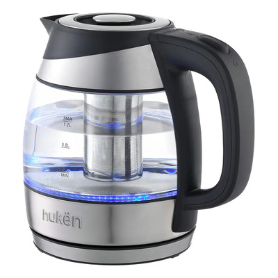Tetera Eléctrica Hukën Mini-Fuse 1.2L Infusor LED Acero Inoxidable Plateado | Envío gratis