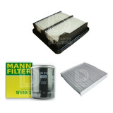 Kit De Filtros Aire Aceite Y Habitaculo Honda City 1.5 09+ 